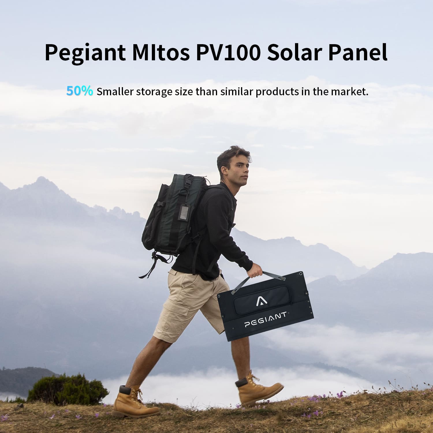 Pegiant PV100 100W Portable Solar Panel